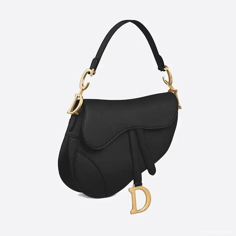 Cheap Grained Saddle Black Dior Calfskin Bag 0424 Luxury
